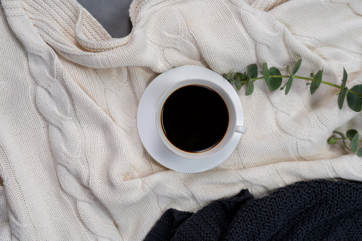 Relaxing at home with coffee