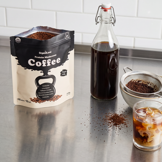 Cold Brew Mushroom Coffee recipe made with OrganiiLand
