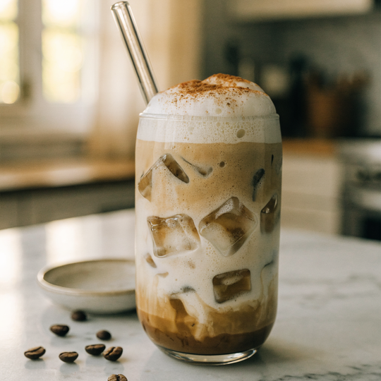 Creamy Iced Mushroom Coffee recipe made with OrganiiLand